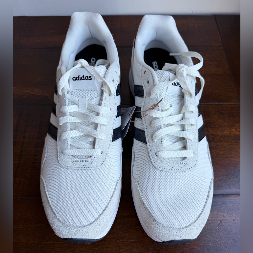 Adidas Run 60s 4.0 Men Size 12 Sneakers Retro-Inspired White JR6623